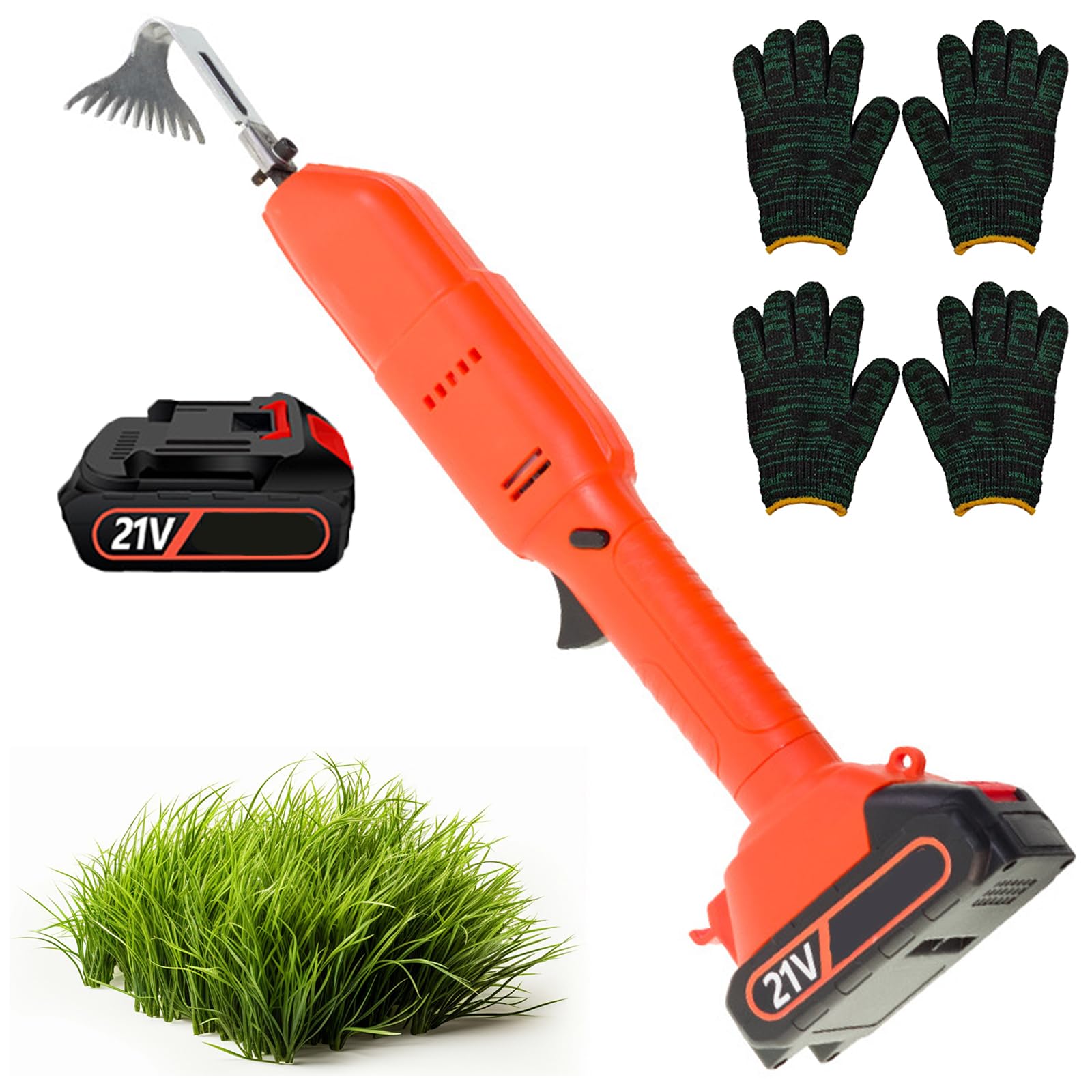 Zappa Elettrica da Coltivazione, Zappa Elettrica Portatile con Corsa di Lavoro di 30 Mm, Doppio Interruttore di Sicurezza, Zappe da Giardino Motorizzate Senza Fili A 1 Battery