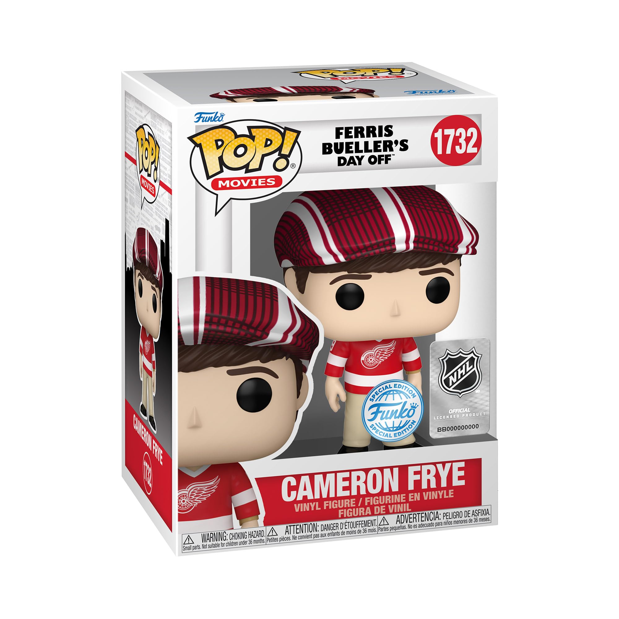 Funko POP! Movies: FBDO, Cameron Frye In Jersey, Ferris Bueller's Day off + NHL, Collectable Vinyl Figure, Gift Idea