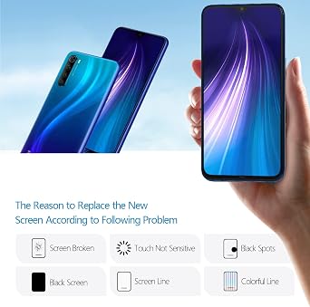 شاشة لـ Xiaomi Redmi Note 8 استبدال الشاشة Touch Digitizer Assembly لـ Xiaomi Redmi Note 8 Screen Part with Tools