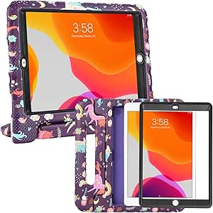 HDE iPad 9th Gen Kids Case with Screen Protector (10.2) Unicorn