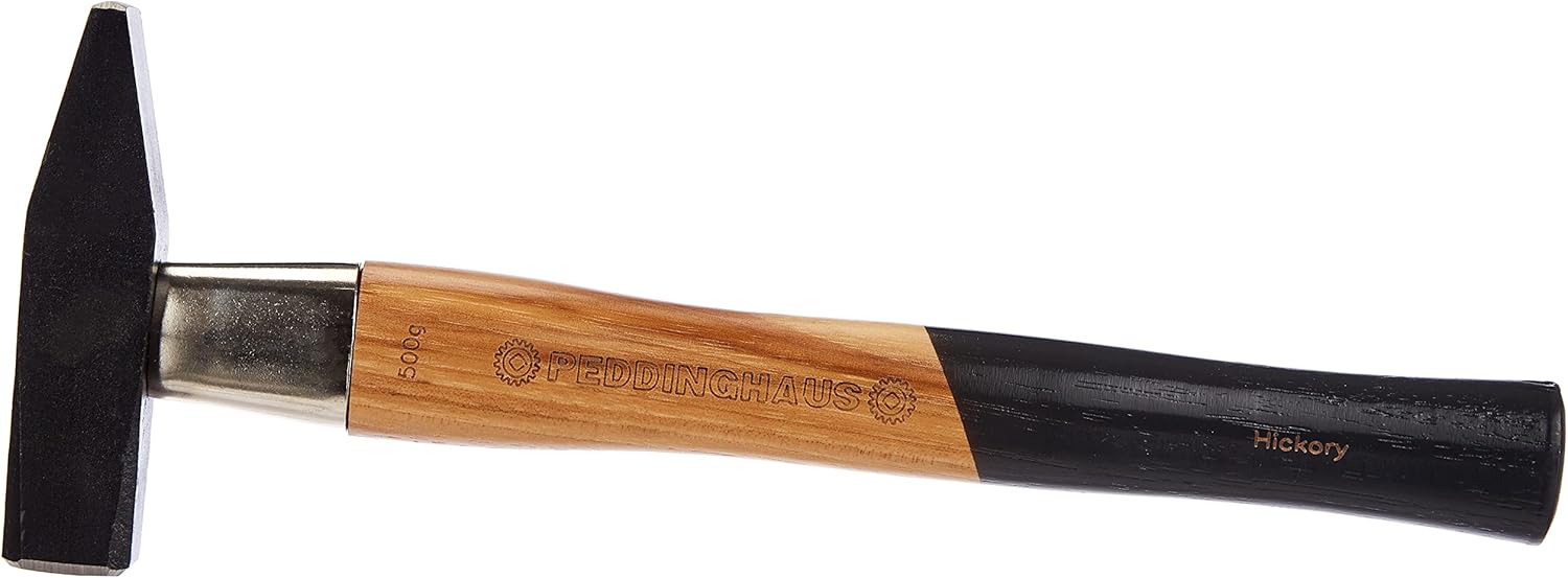 Peddinghaus Engineer's Hammer 400 g with Hickory Handle - High-Quality DIN 1041 Hammer, Quality Steel C 45E, Finely Polished Working Parts, Epoxy Powder Coated