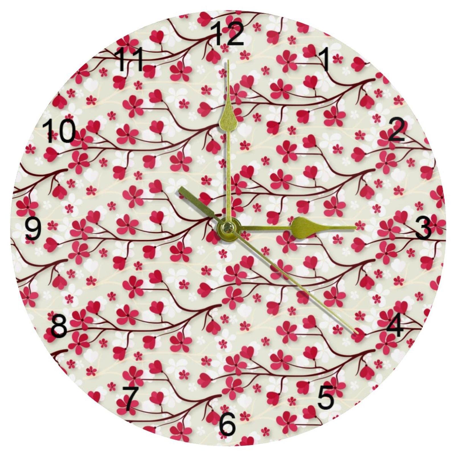 Horloge silencieuse chiffres arabes pour chambre et salle à manger