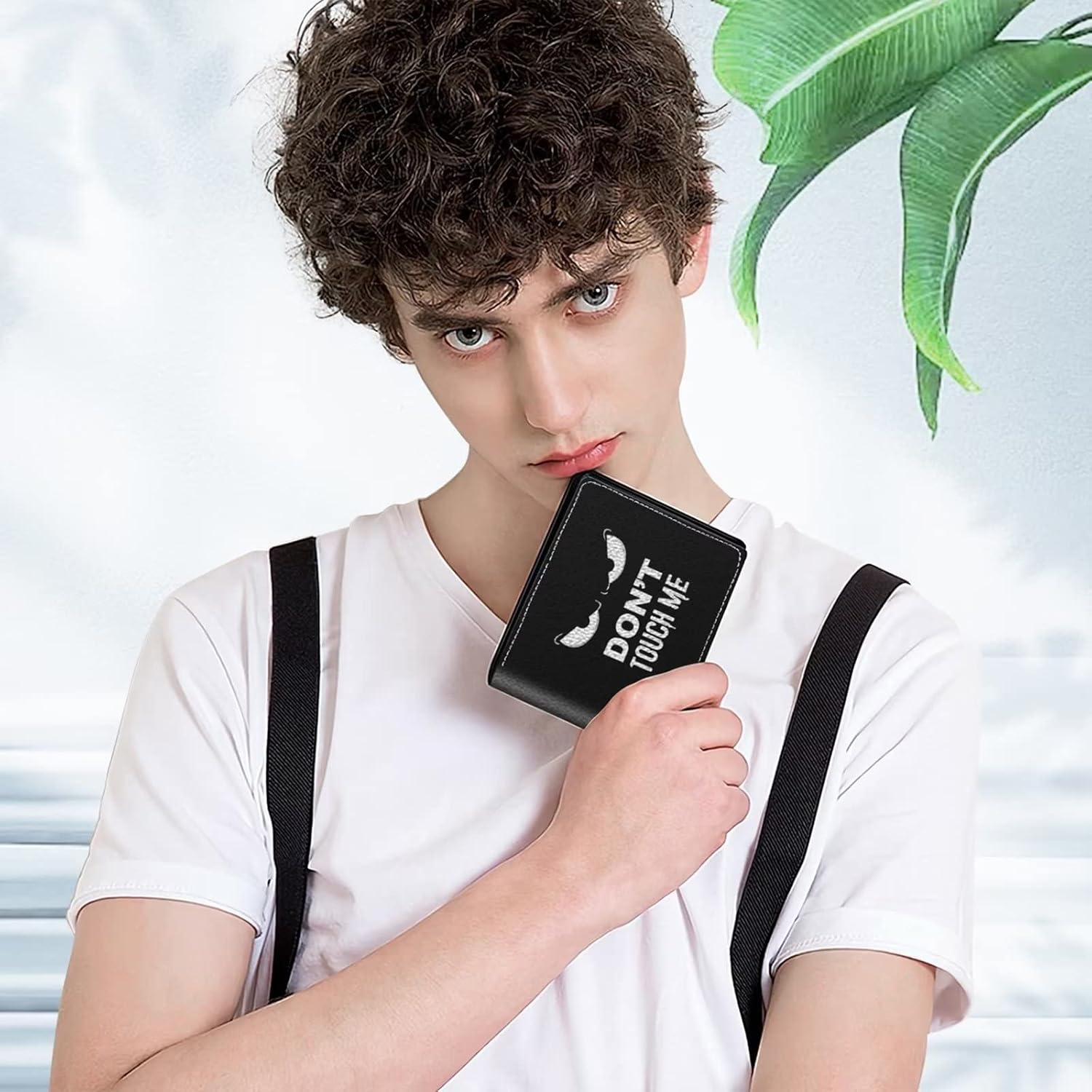 Teen Boys Cool Wallet Funny Leather Wallets Credit Id Card Cash Holder Black Rfid Blocking Zipper Cute Kawaii Aesthetic Wallets With Coin Pocket Id Window For Teen Boy Male Youth Guys Men Teenager