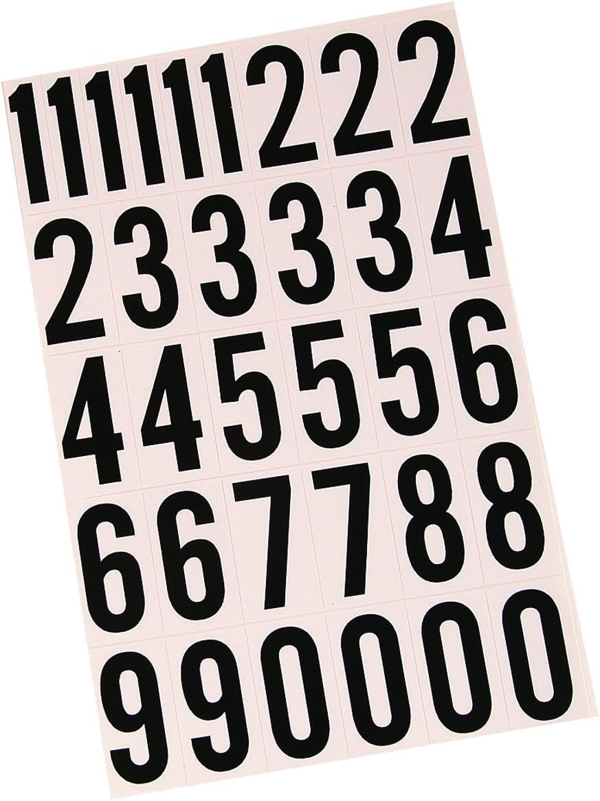 Hy-Ko Packaged Numbers & Letters, DIY Address Number Stickers for Deliveries and Navigation, Self-Adhesive House Decals for Siding, Door, Mailboxes
