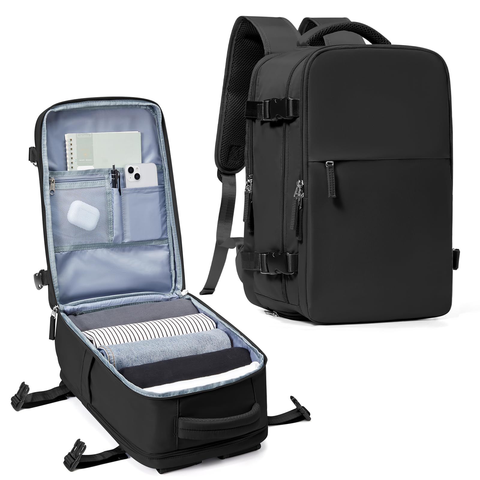 SZLX Mochila Viaje Cabina Avion 40x20x25 Mujer Ryanair Bolsas de viaje Equipaje de Mano avion Maletas de Viaje Cabina 45x36x20 Easyjet Mochila para Portátil con cable USB Impermeable Mochila Escolar