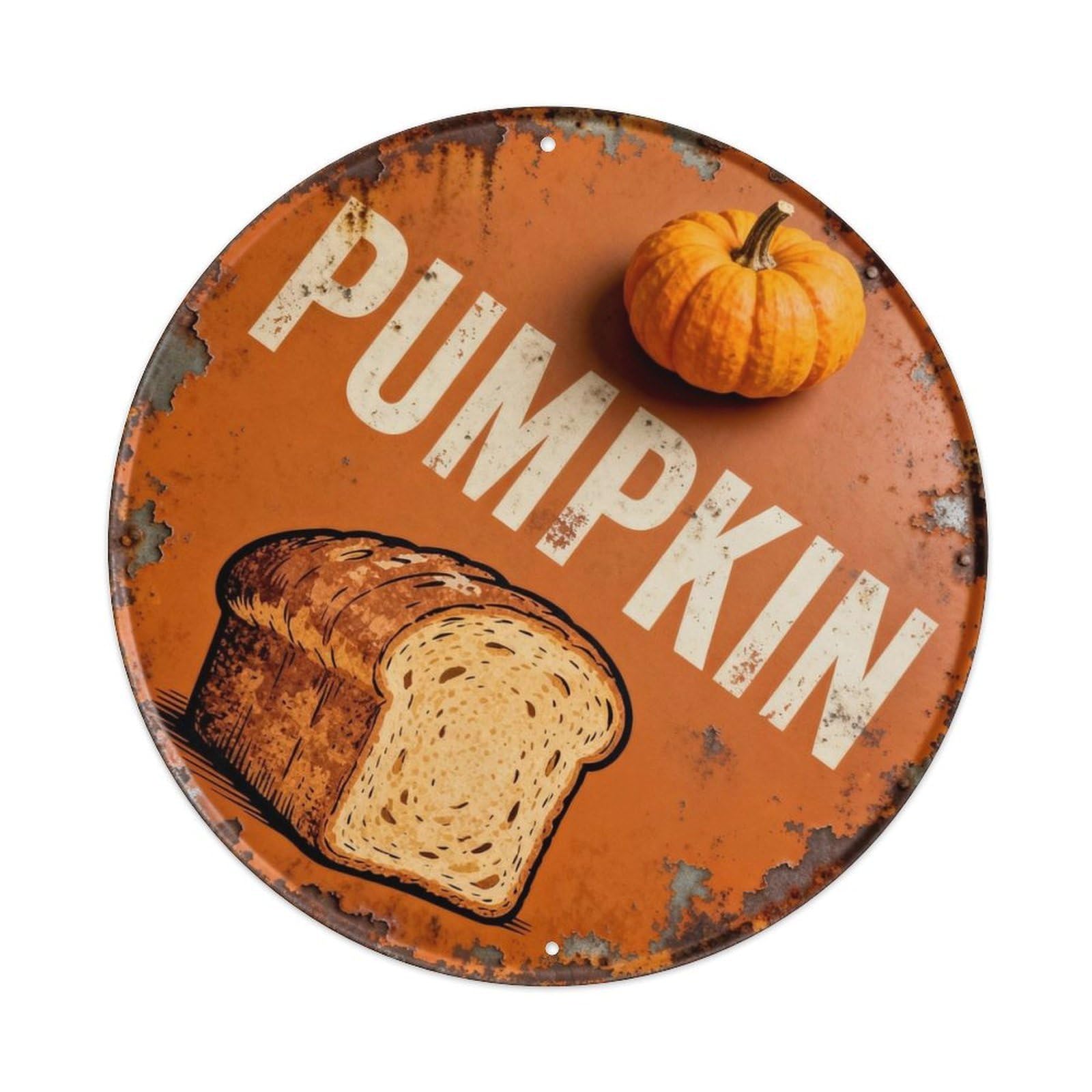 Pumpkin Bread Metal Tin Sign Plaque
