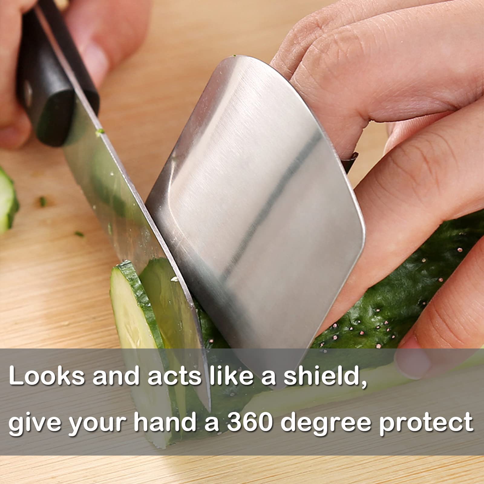 6 Stück Edelstahl Fingerschutz - Schneideschutz Für Küche & Gemüse