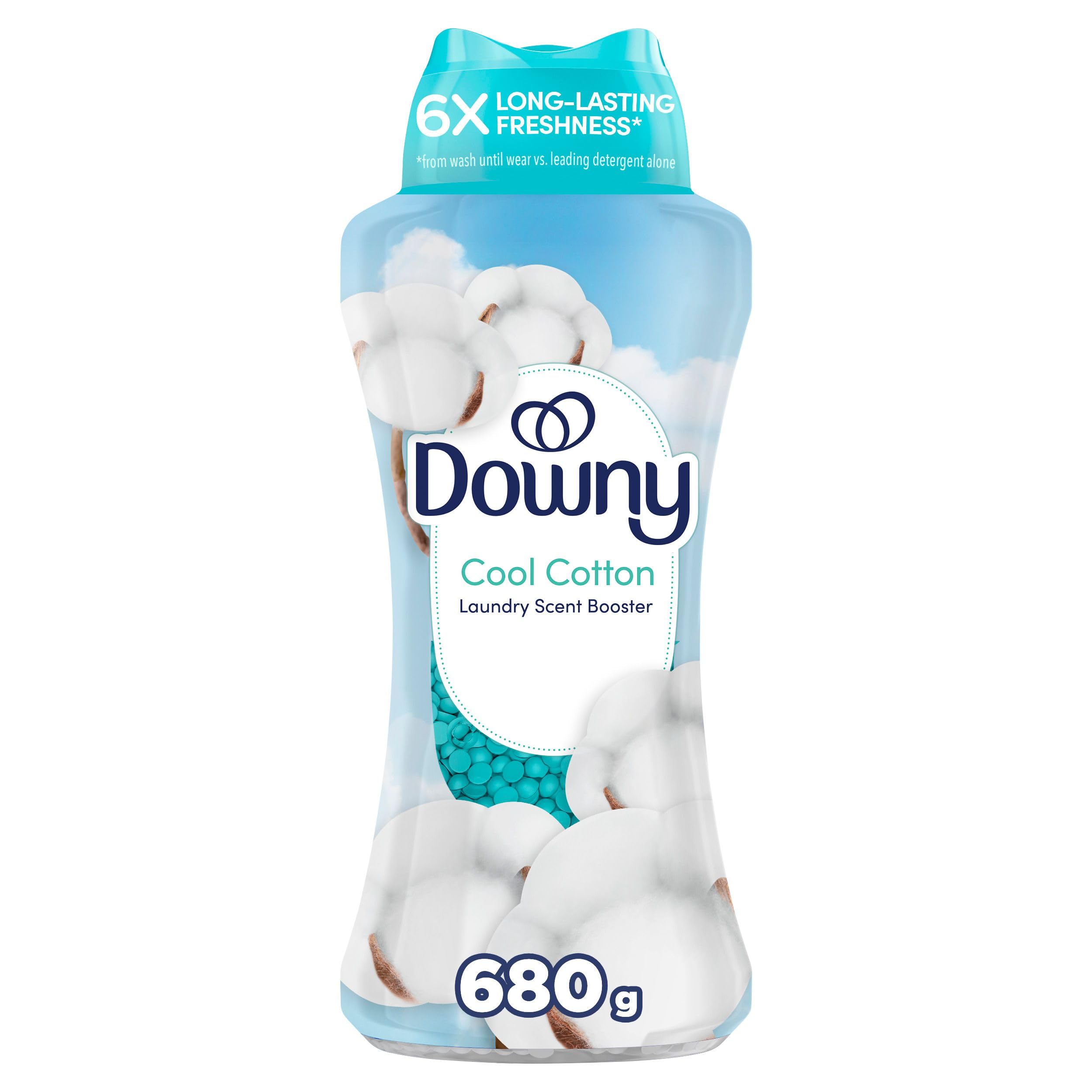 Downy In-Wash Laundry Scent Booster Beads, Cool Cotton, 680 Grams