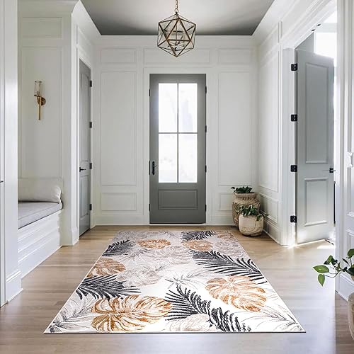 Miniatura 454 de CAMILSON Indoor Outdoor Rug 5x7 Bohemian Medallion Floral Area Rugs for Indoor and Outdoor Patios Easy-Cleaning Non-Shedding Living Room Garden and