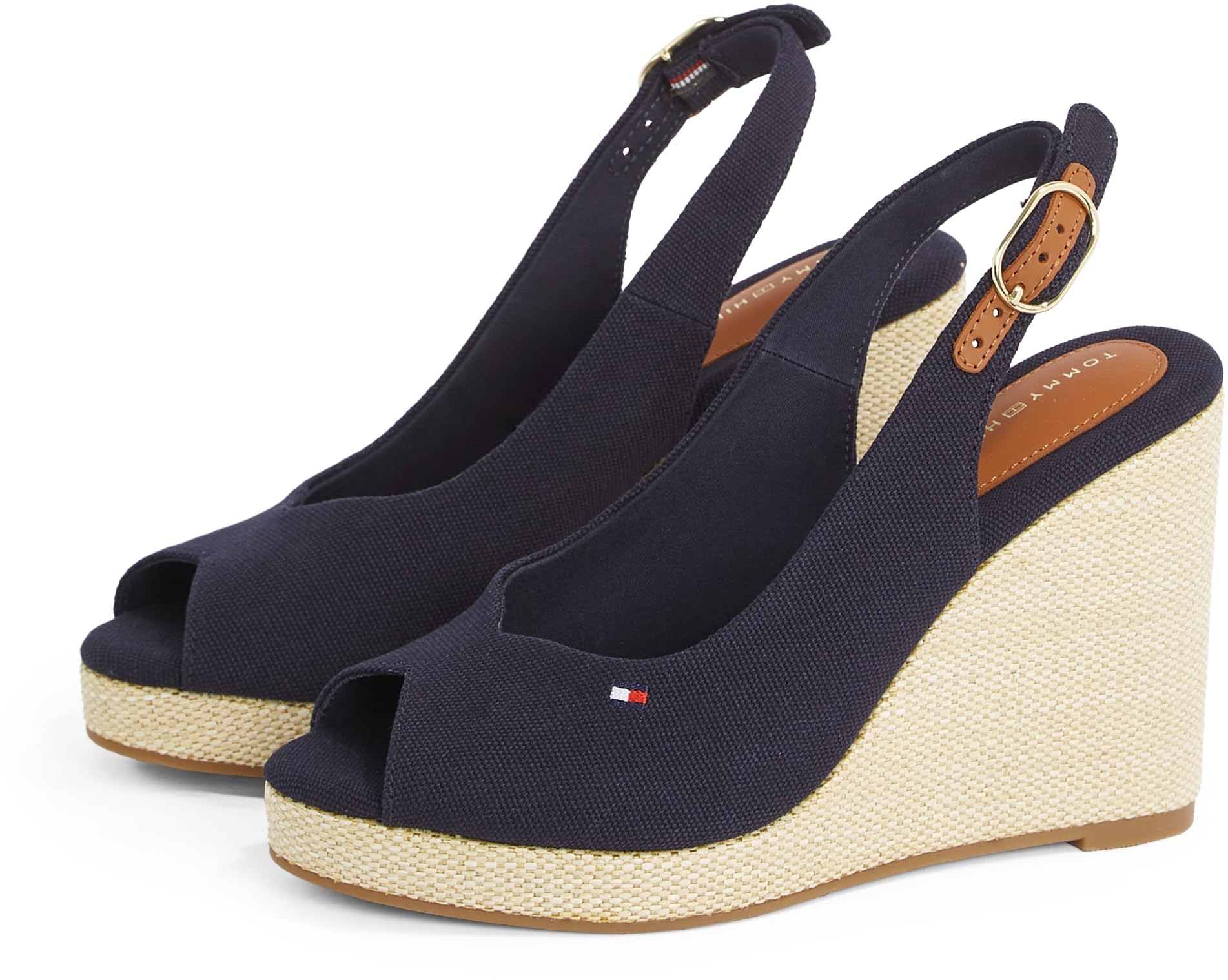 Tommy Hilfiger Flag High Wedge Espad Slingback Fw0fw08597 Espadrillas ZeppaDonna