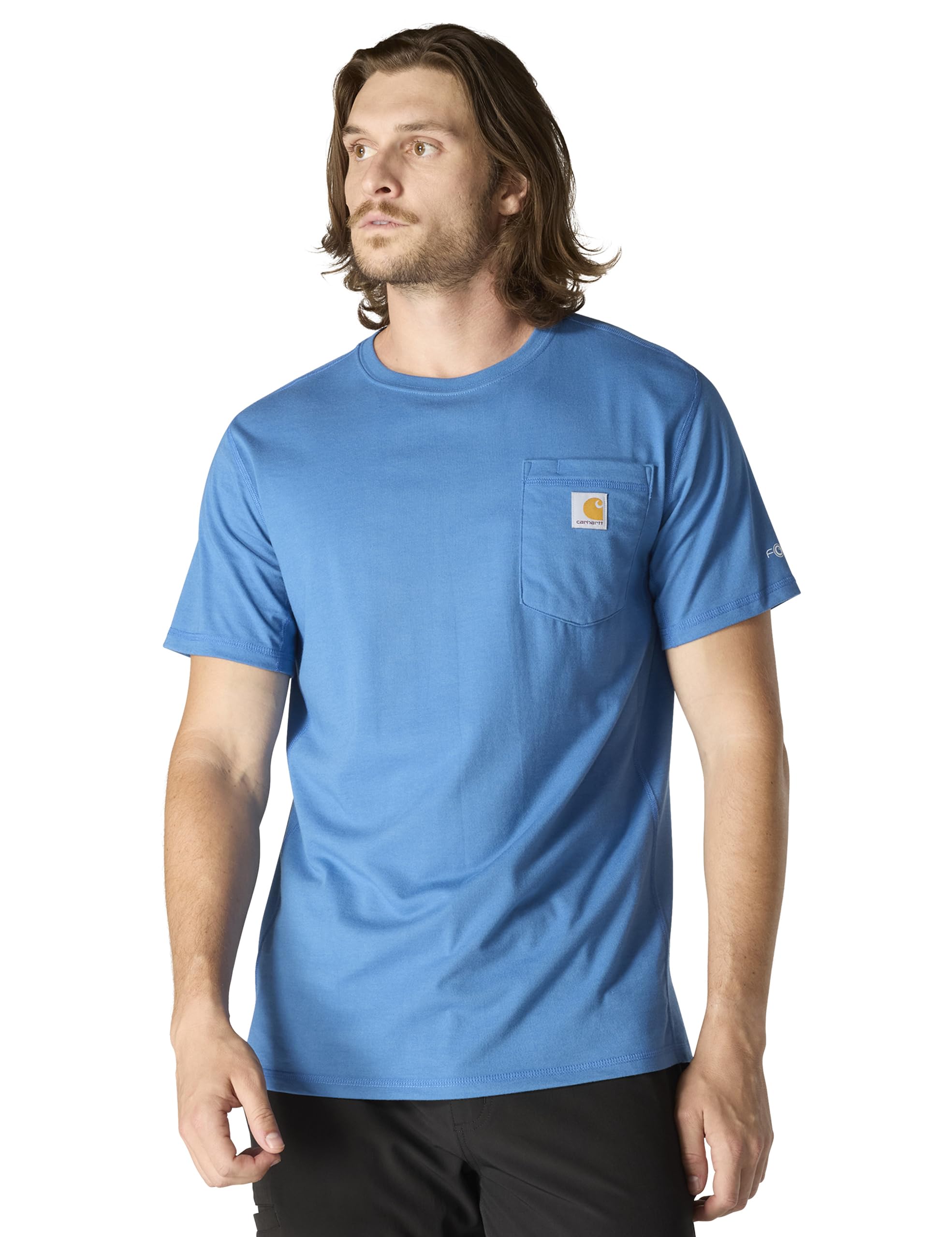 Carhartt Men's 106652 Force® Relaxed Fit Midweight Short-Sleeve Pocket, Dark Horizon Blue Heather, XXL