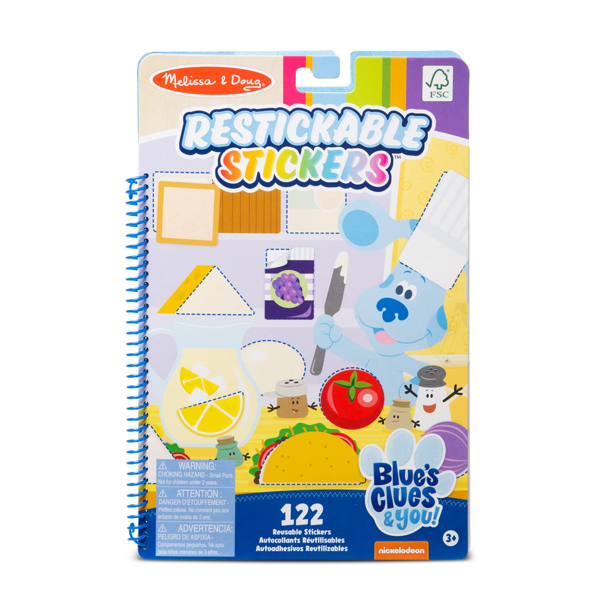 Amazon.com: Blue's Clues & You! Restickable Stickers - Shapes & Colors ...
