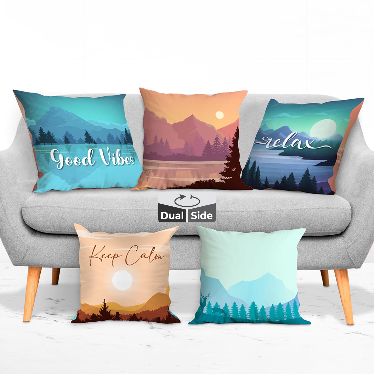 Brizberry® Designer Decorative Premium Poly Cotton Throw Pillow Cushion Covers, Double Both Side Printing, Made in INDIA, Set of 5 (16 inch x 16 inch) (Design 54) (B0CRBKSCBZ) Amazon Price History, Amazon Price Tracker