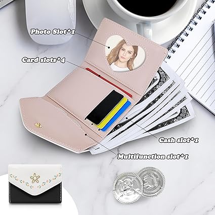 JOYWE Portefeuilles Mignons Pour Femmes, Petit Portefeuille à Trois