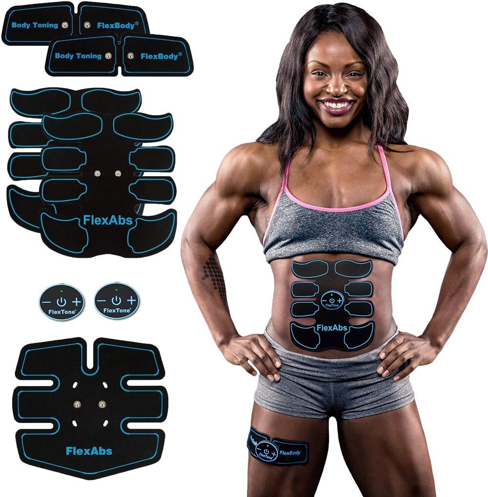 Abs Stimulator Muscle Toner - FDA Cleared | Rechargeable Wireless EMS Massager | The Ultimate Electronic Power Abs Trainer for Men Women & Bodybuilders | Abdominal, Arm & Leg Training