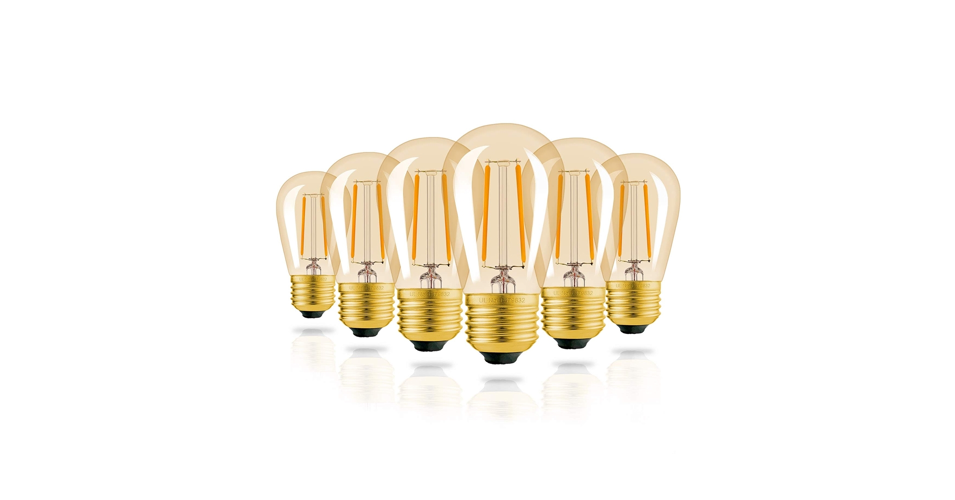 Banana2点 BRIMAX 25 Pack 2W S14 Replacement LED Bulbs,2700K Soft Warm