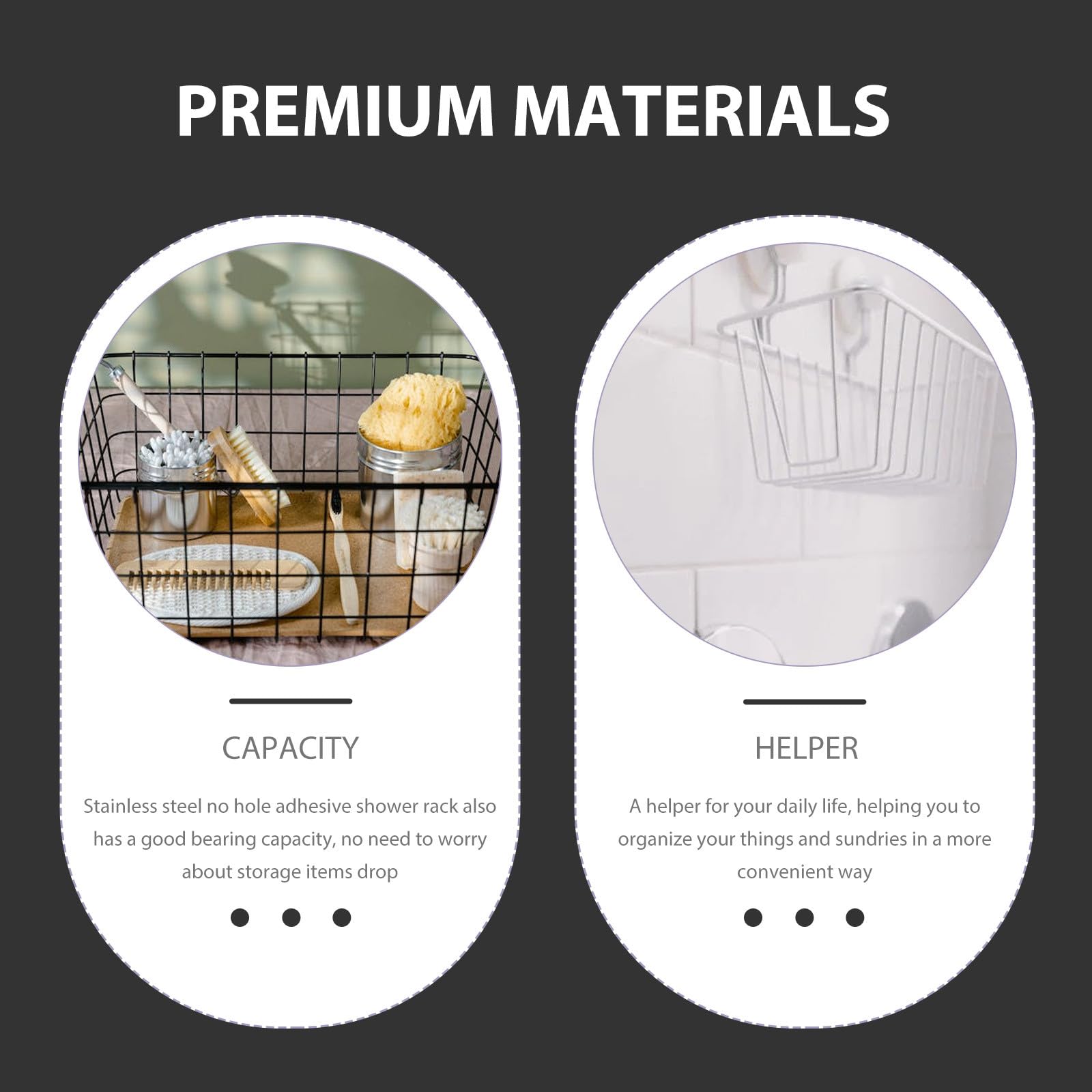 Operitacx Estante de Ducha Diseño y Funcional con Gancho Adhesivo de Acero Inoxidable Plegable sin Taladro Montado en Pared, Diseño y Funcional para Baño y Cocina