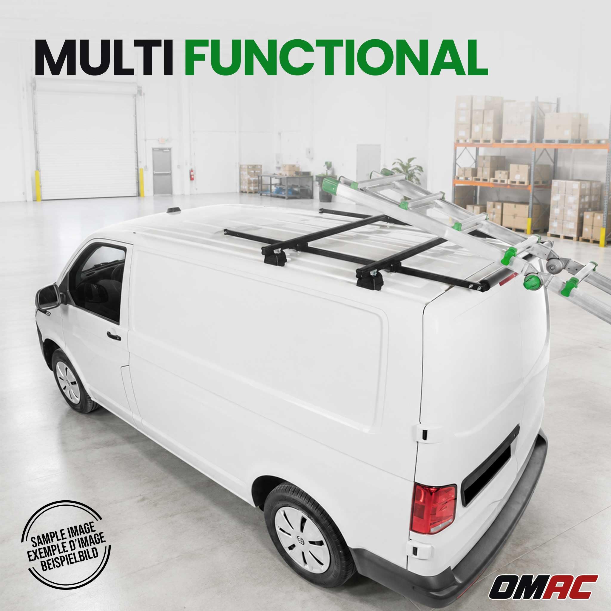 OMAC Dachträger für FIAT Ducato 1994-2006 H1+H2 2-Träger Stahl Schwarz