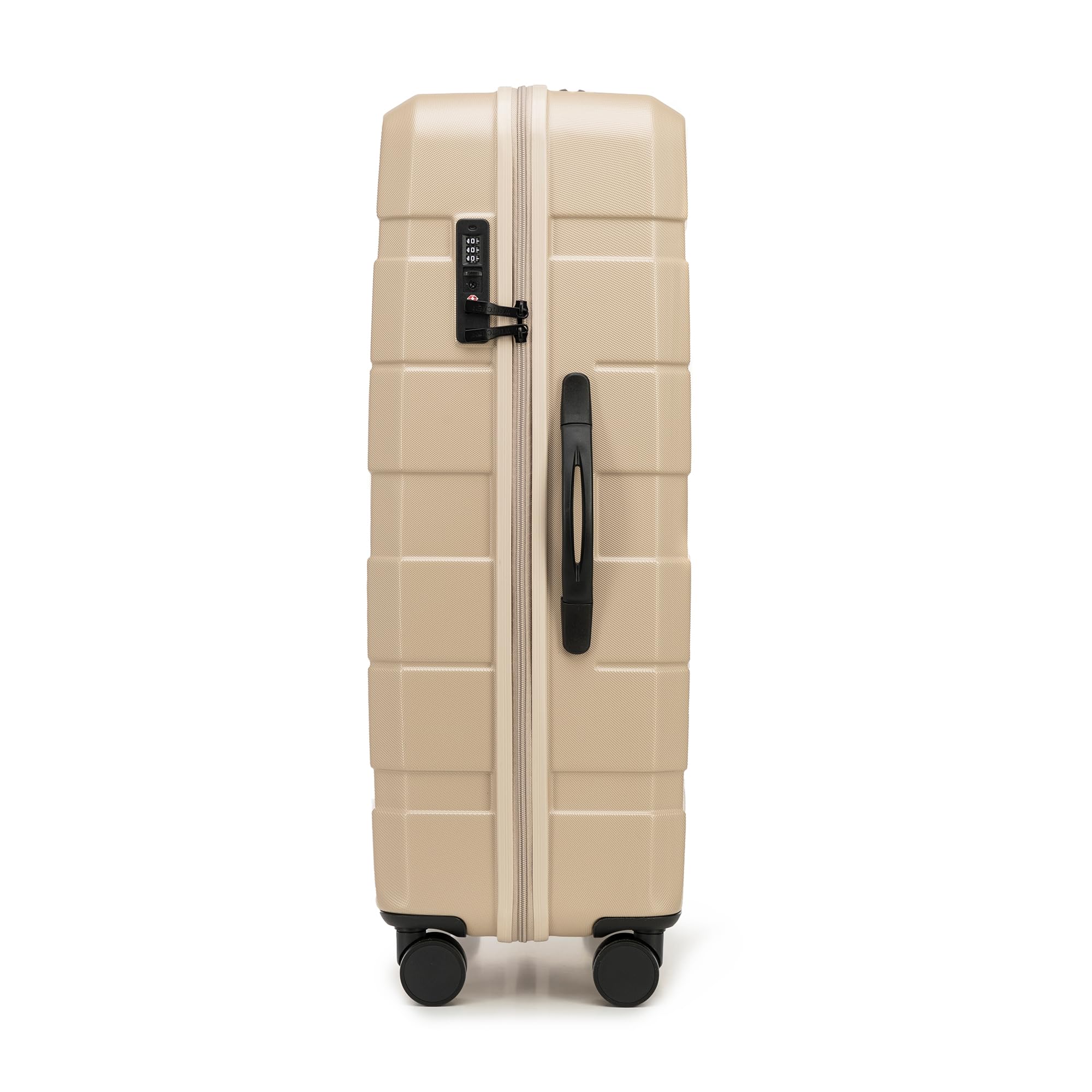 WITTCHEN Valise de Voyage Set de 3 valises Valise à roulettes Bagages à Main en ABS avec 4 roulettes pivotantes Serrure à Combinaison Poignée télescopique COMODO Line Beige
