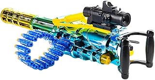 مسدس جاتلينج ذهبي للأطفال من سي او ام ال، مسدس رشاش محاكي كهربائي سريع الإطلاق، ألعاب من تويز آر أص، مسدس طلقات ناعمة للأولاد، مسدس جاتلينج بطلقات ناعمة