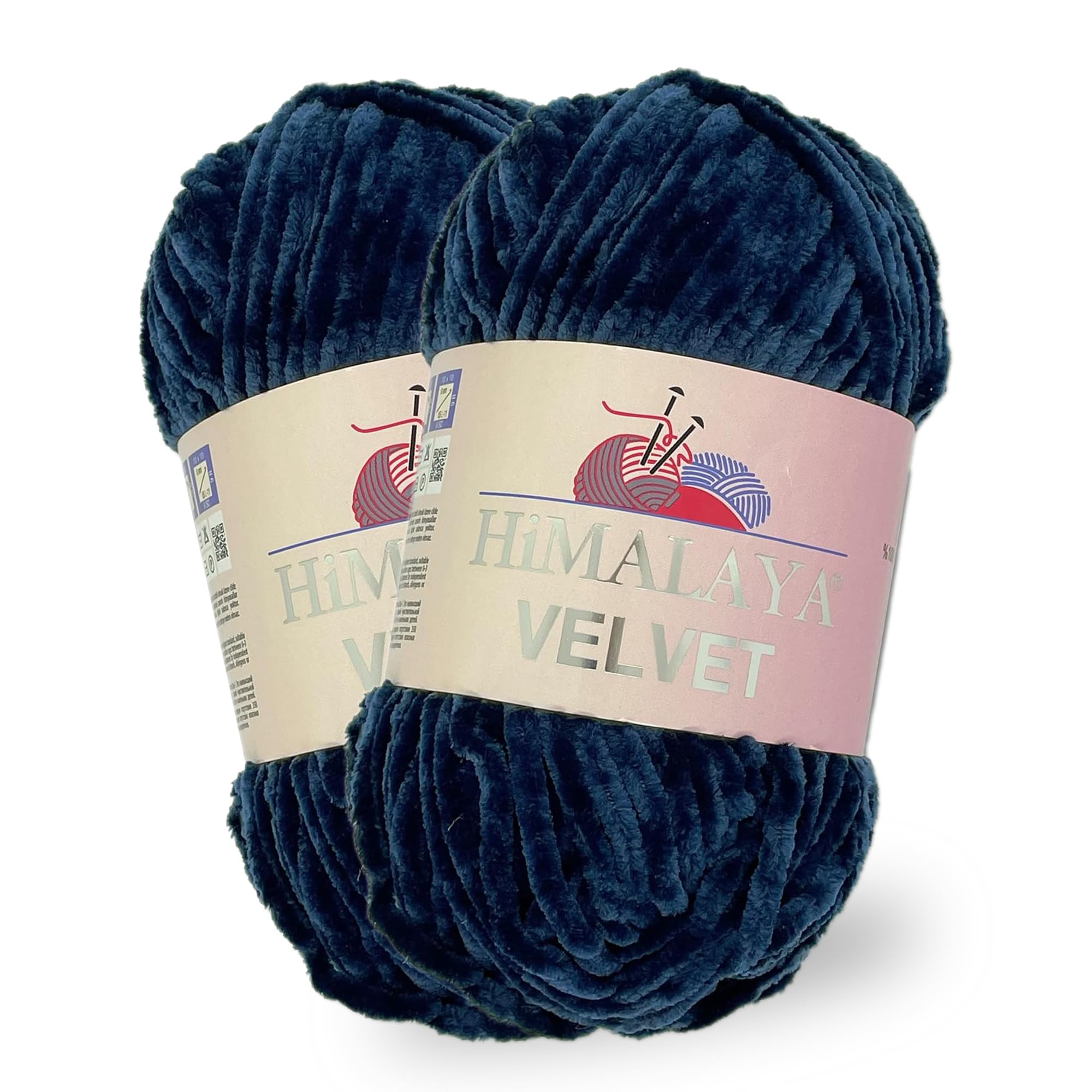 Himalaya Velvet, 100% Polyester, for Knitting Crochet, Chenille Knitting Yarn, Fluffy Yarn, Clothing, Baby Blankets, Each Skeins/Balls 100 g, 131 Yards 2 Skeins/Balls (90021) โ image 1