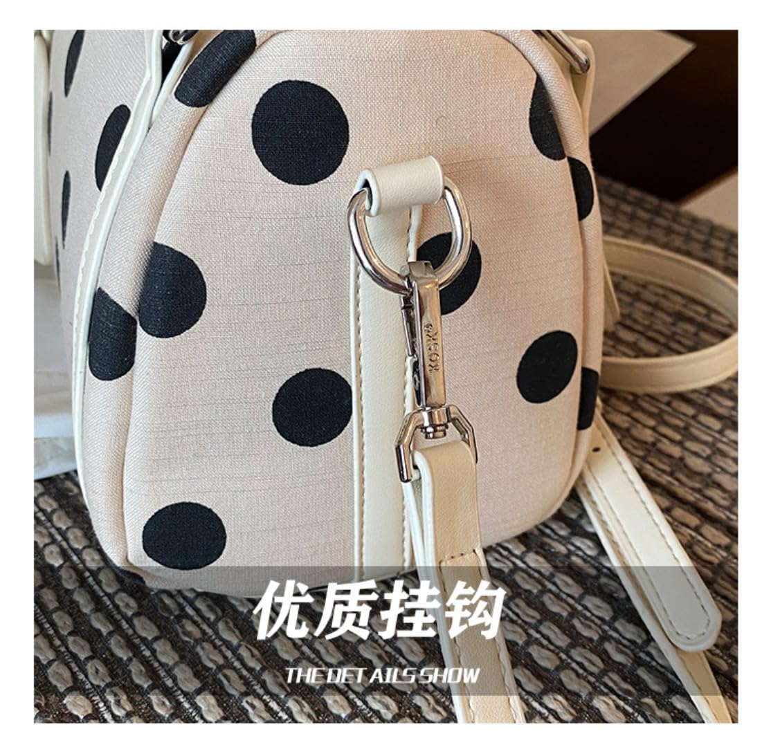 Bolsos y bolsos de hombro para mujer, diseño de lunares, estilo Boston