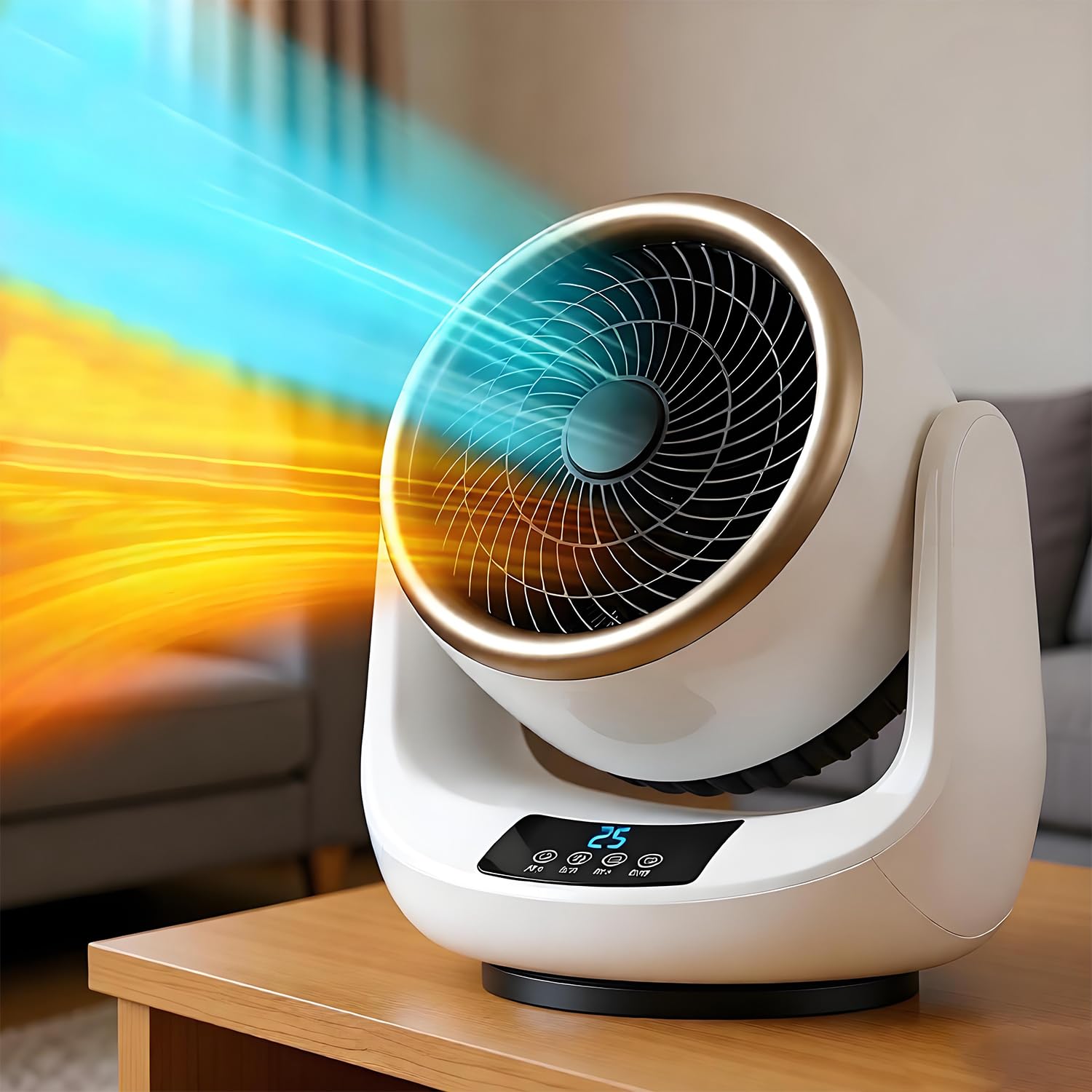 Amazon | セラミックヒーター 小型 冷暖兼用 電気ヒーター 暖風機 卓上