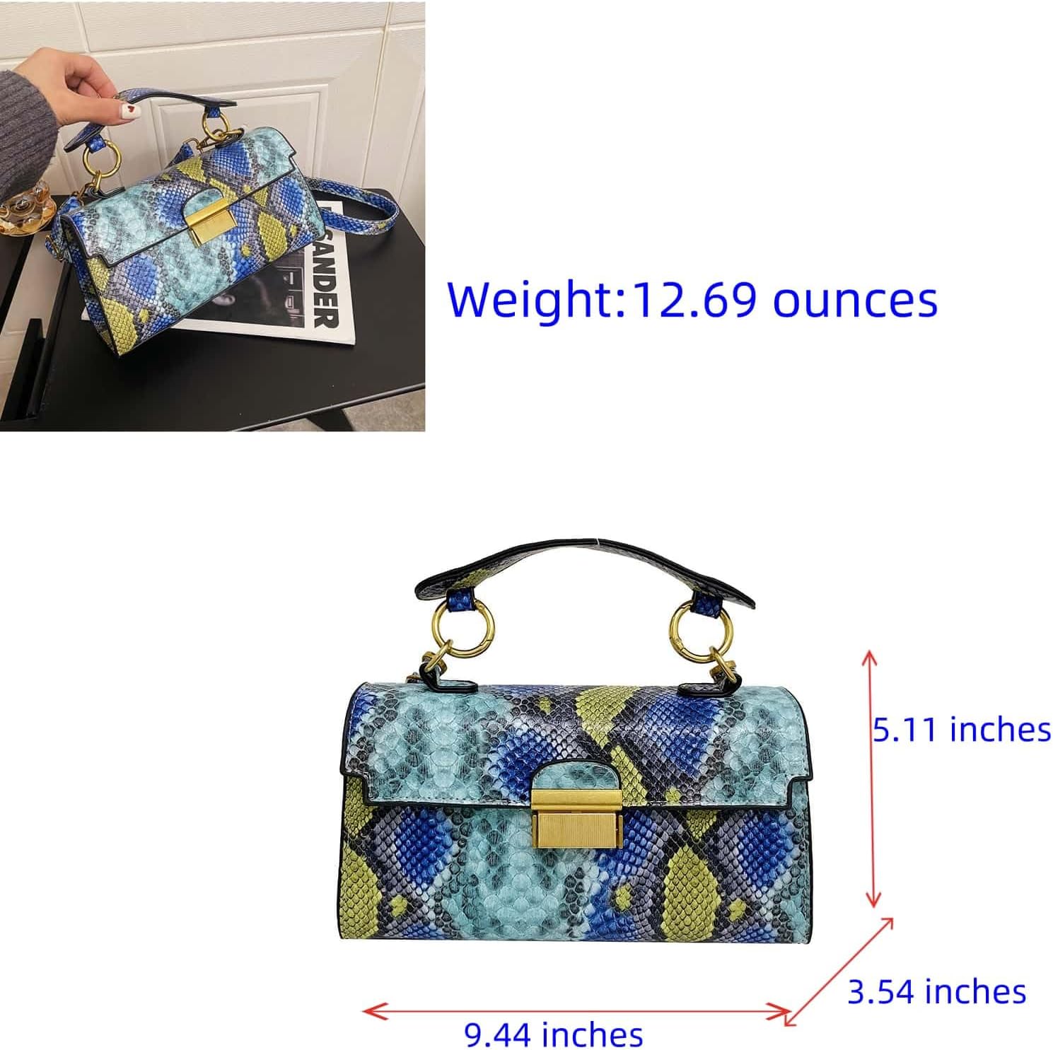 Crossbody Bags for Women Trendy Snakeskin Print Fashion Versatile Y2K Purse for Ladies Shoulder Handbags Satchel Sling