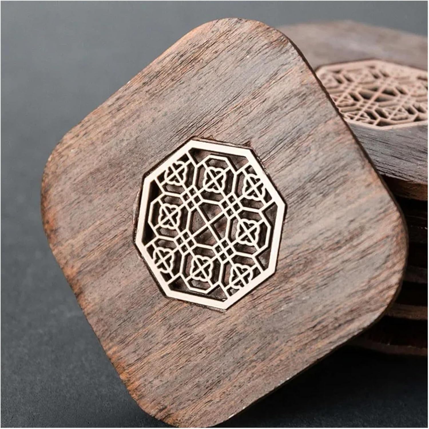 Wooden Coaster, Tabl Mat, Place Pad, for Home and Office(6pcs Octagon)