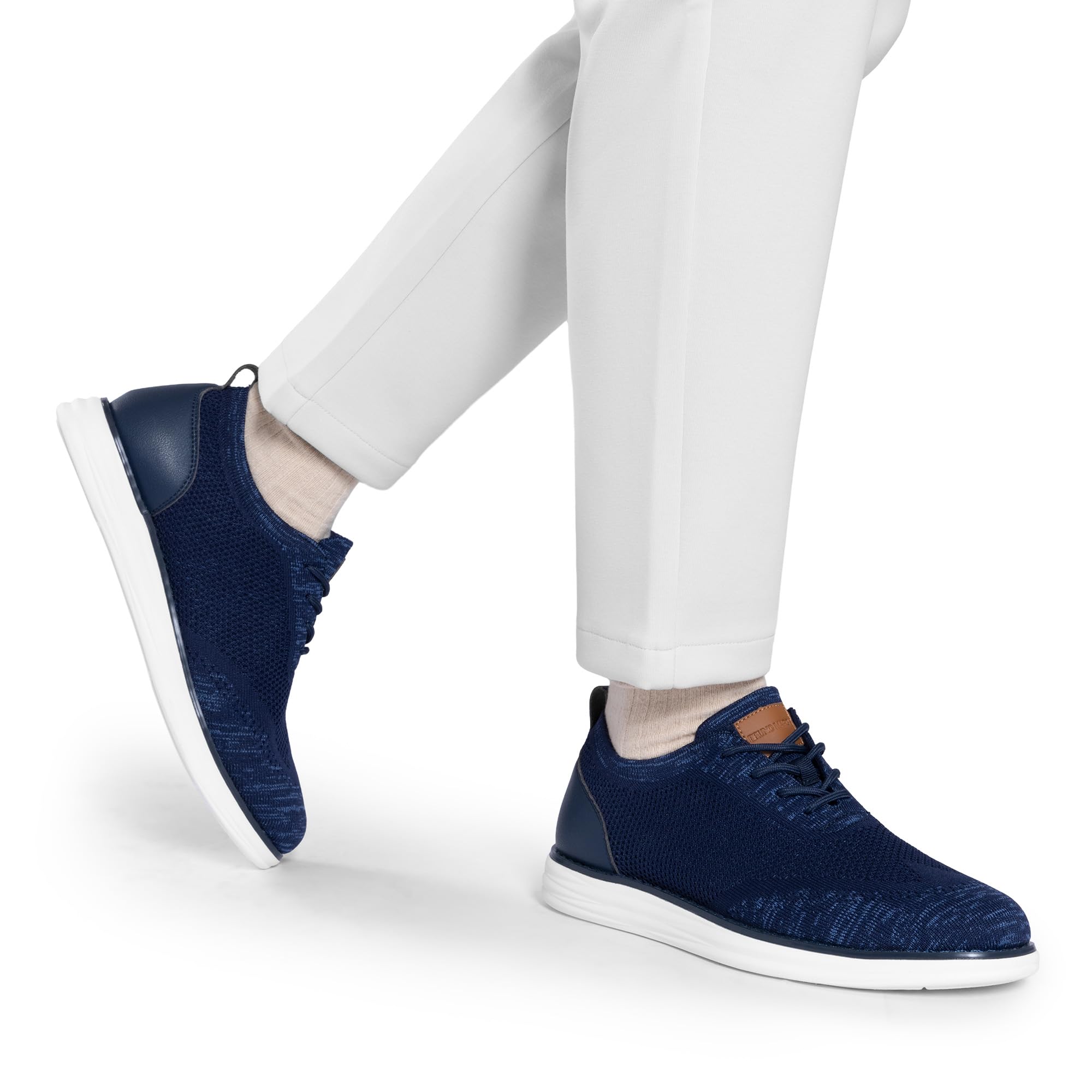 Bruno Marc Zapatos de Cordones Transpirables Zapatillas de Vestir Oxfords Clásico Formales Derby para Hombre Verano Casuales,Size 47,Azul Claro,GRAND-02
