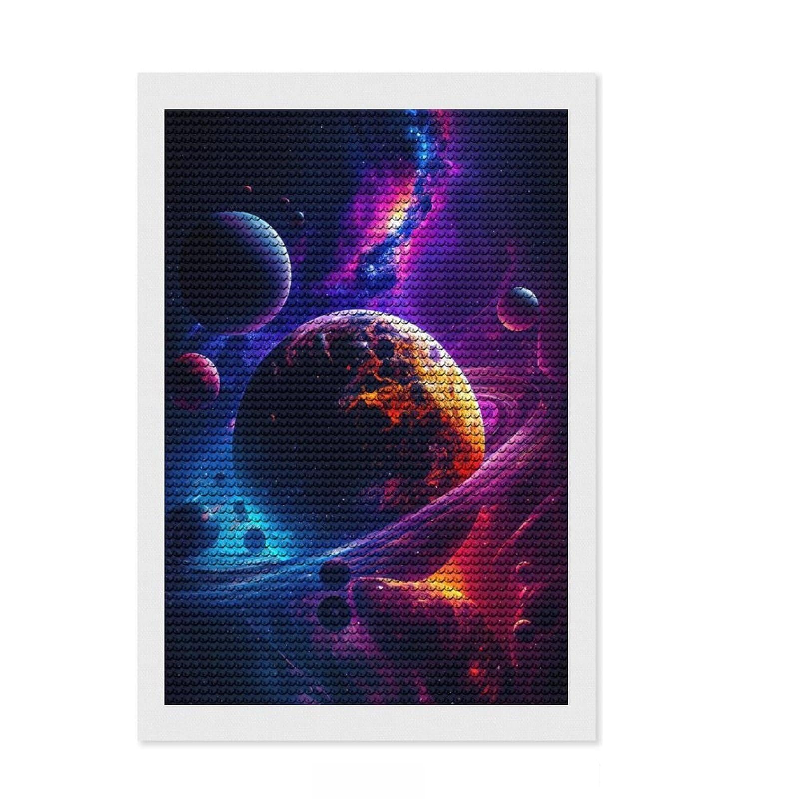Junmoney Oblivion Full Drill Diamond Painting Kit 8"x12", for Craft Lovers, Easy Handmade Project, Office Decor, Christmas Gift
