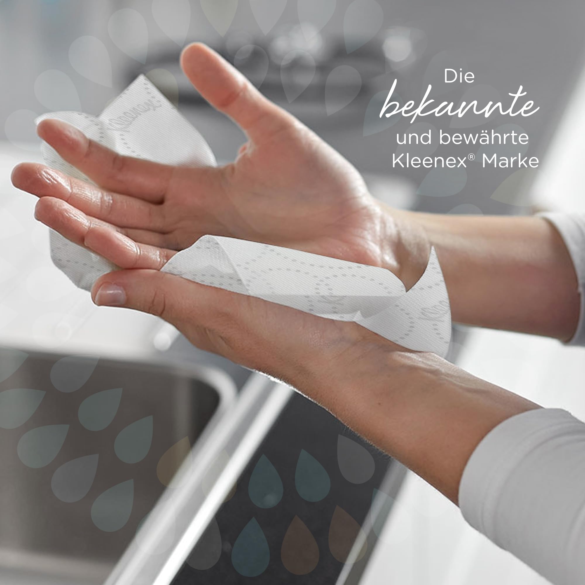 Kleenex Ultra große Papierhandtücher mit Interfold V-Falz 6778, 2-lagige Papiertücher, FSC-Papier, 15 Packungen x 124 Handtücher (1.860 Falthandtücher), Kompatibel mit Standard-Papiertuchspendern