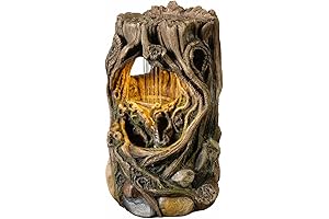 Haobos Beautiful Goddess Oilrain Lamp Relaxation Raindrop Fountains Meditation Desk Fountain Artistic...