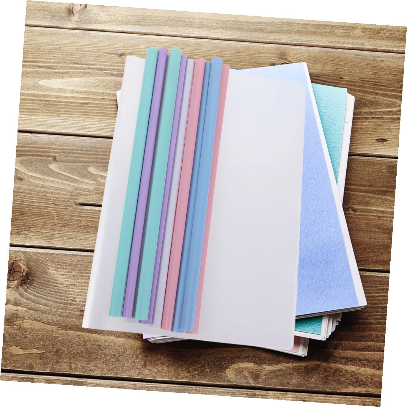 Holibanna 50stücke Transparente Aktenordner aus Plastik mit Durchsichtigem Design Plastikordner für Unterlagenaufbewahrung Ordner Plastik für Schule und Büro Zufällige Farbe