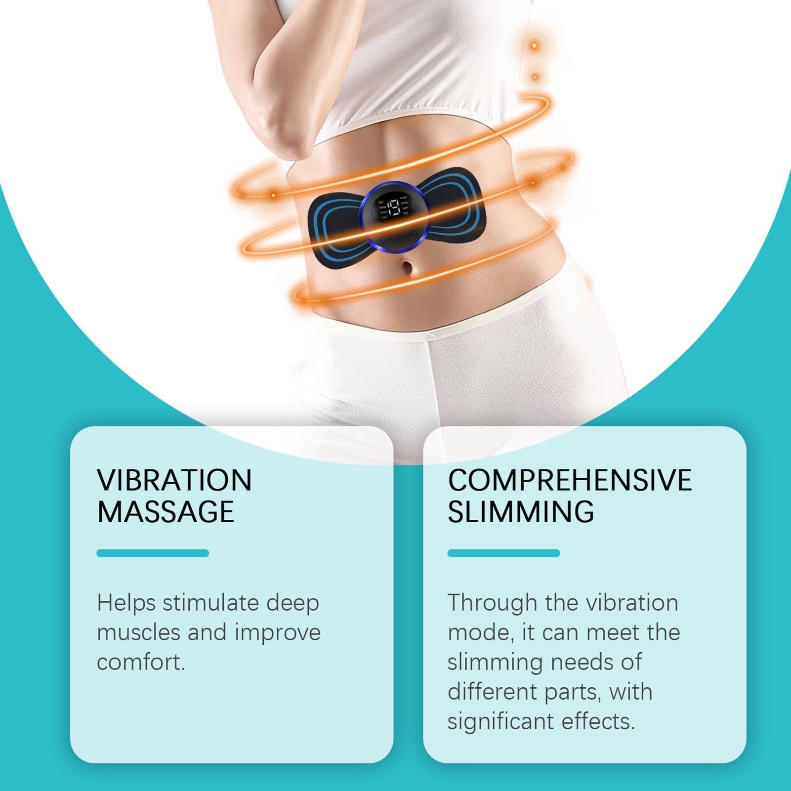 Quemador de grasa abdominal para mujeres, equipo de entrenamiento estimulador,Almohadilla de masaje para dispositivo adelgazante - Masajeador de vientre para eliminar la grasa, máquina de