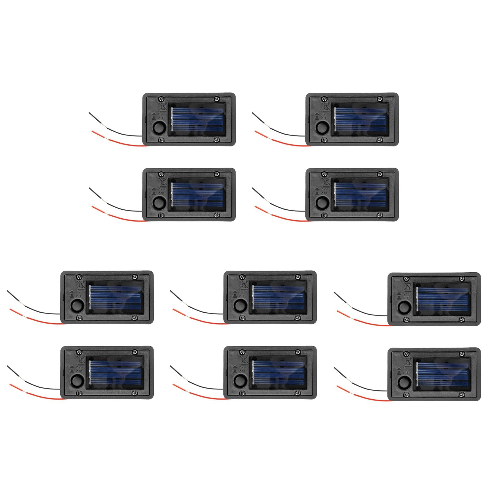 Vjsujehgy 10Pcs Battery Box, Solar Lantern Light Replacement Parts Top for Outdoor Hanging Lanterns Container Home Solar Lamp