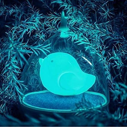 Topyart ベッドサイトライト ナイトライト Usb充電式 タッチセンサー 調光可能 鳥籠デザイン 可愛い 卓上照明 テーブルランプ 常夜灯 ポータブル アウトドアにも適用 ブルー Amazon Co Jp