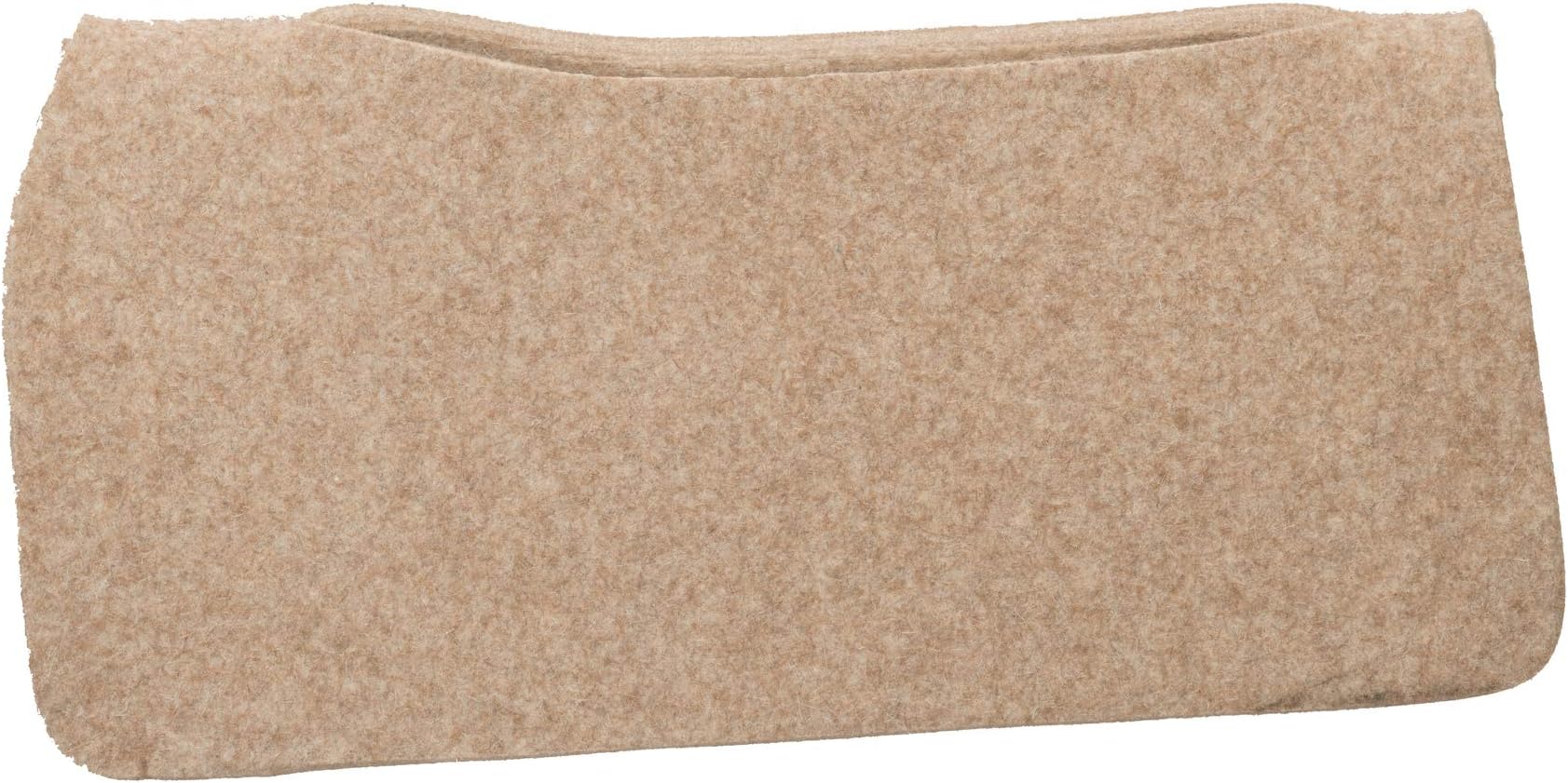 Weaver Equine 32" x 32" Contoured Wool Blend Felt Horse Saddle Pad Liner, Shock Absorbing Protective Western Saddle Pad, Durable Equine Supplies, ‎Tan
