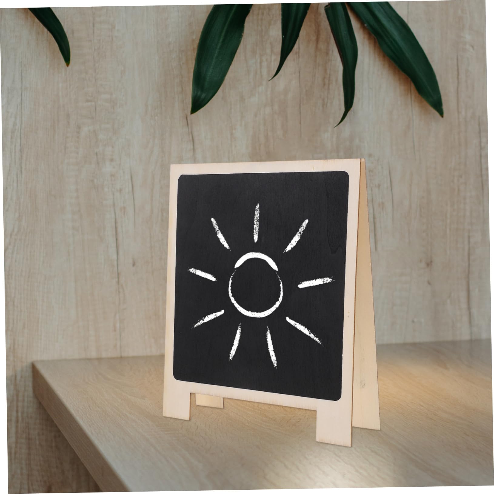 DOITOOL 5 Sätze Desktop -nachricht Blackboard Tafel Form Mit Tischschild Mini -kreidebrett Erste Beachten Restaurant Kreidebretter Notizen Klein Party Schwarz Holz 3 Stücke * 5