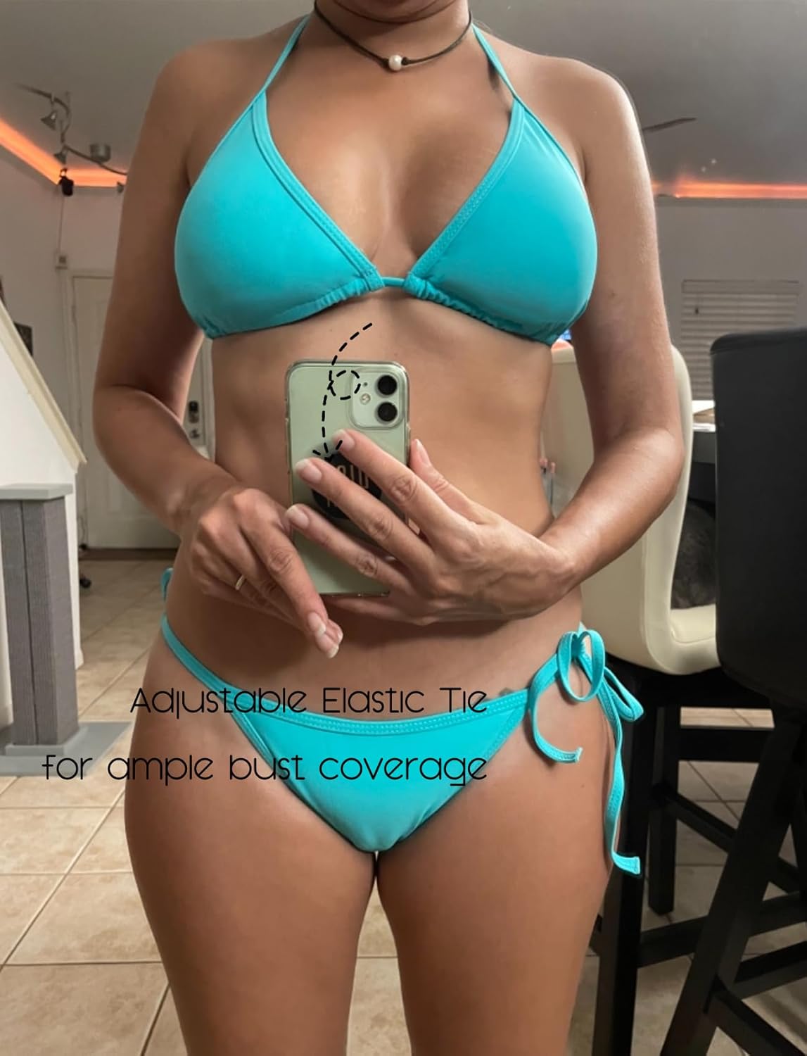 Triangle Bikini Tops for Women Halter String Bathing Suit Tops Sexy Brazilian Black White Swimsuit Top - Image 6