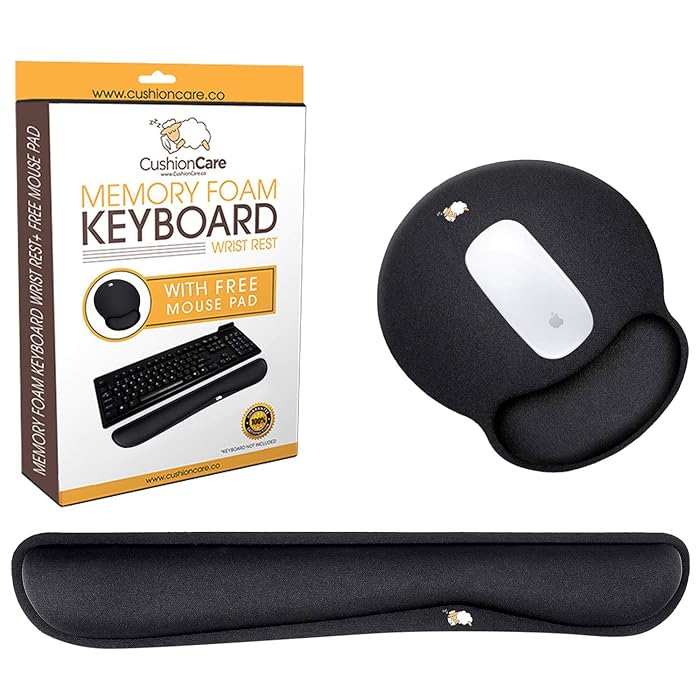 Buy Cushioncare Wrist Rests for Keyboard and Mouse Pad Set Memory