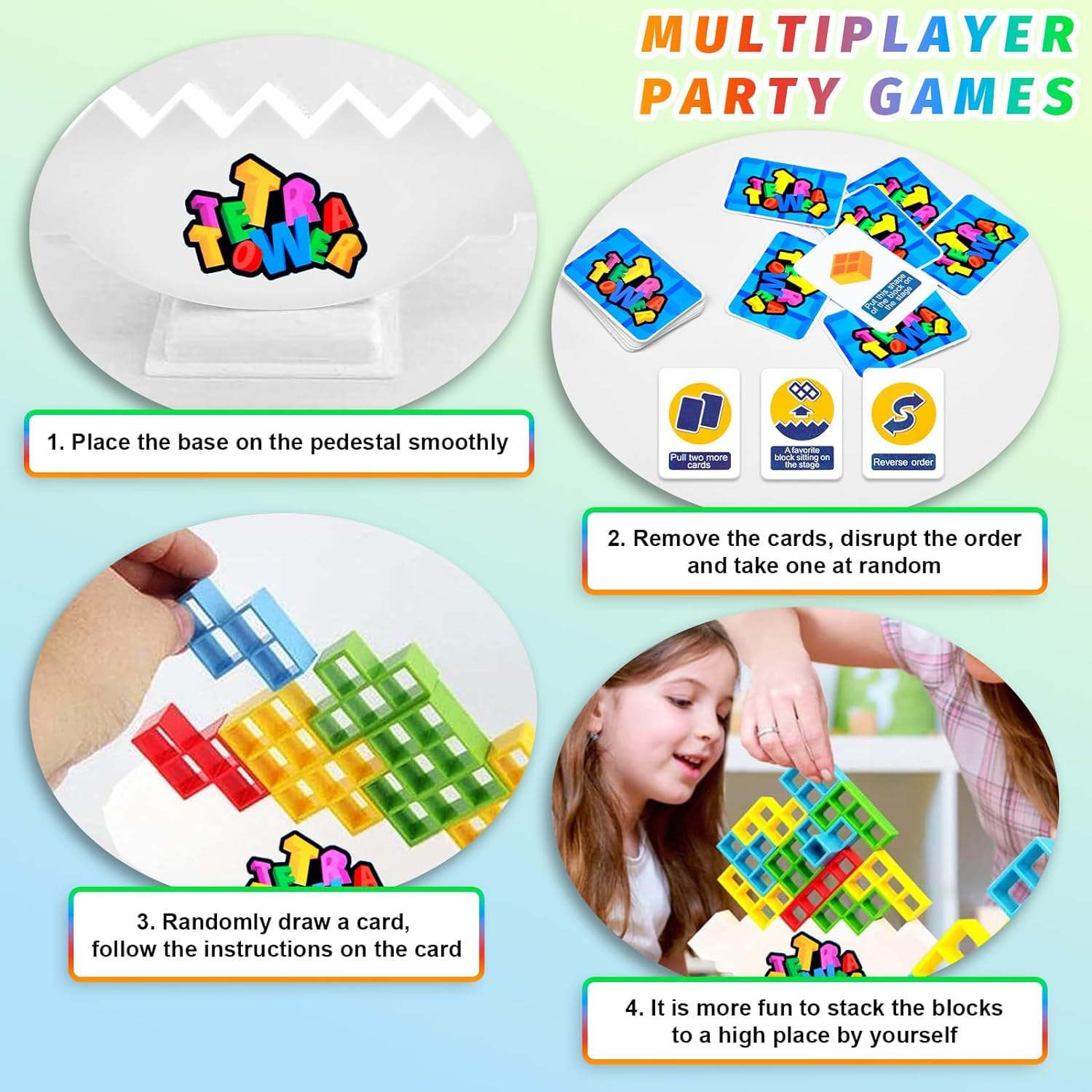 Goorder Tetra Tower – Jeu D'Équilibre Et Blocs Tetris Montessori Pour Enfants 3+ Ans, 32 Pièces 4 Couleurs, 2 Modes De Jeu, Cadeau Anniversaire Top !
