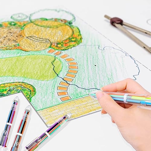 Miniatura 8 de Mluchee Paquete de 36 bolígrafos multicolor en uno, bolígrafos divertidos a granel para niños de 8 a 12 años, bolígrafos retráctiles de arcoíris,