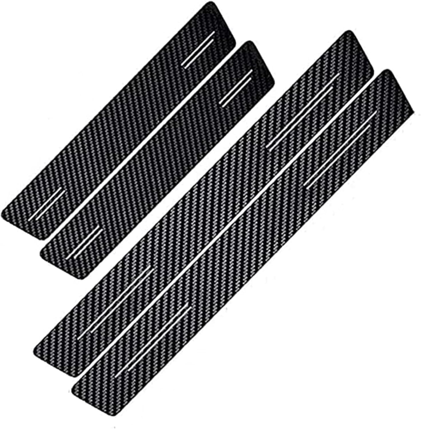 WANGZHENTIYU Carbon Fibre Door Sill Protector for Hyundai INSTER 2024 2025, Car Scuff Plate Entry Guard Anti-Scratch Stickers 4Pcs Set Automotive Threshold Covers Black