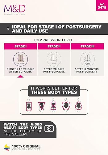 Miniatura 6 de M&D Fajas Colombianas Reductoras y Moldeadoras Post Surgery Compression Stage 2