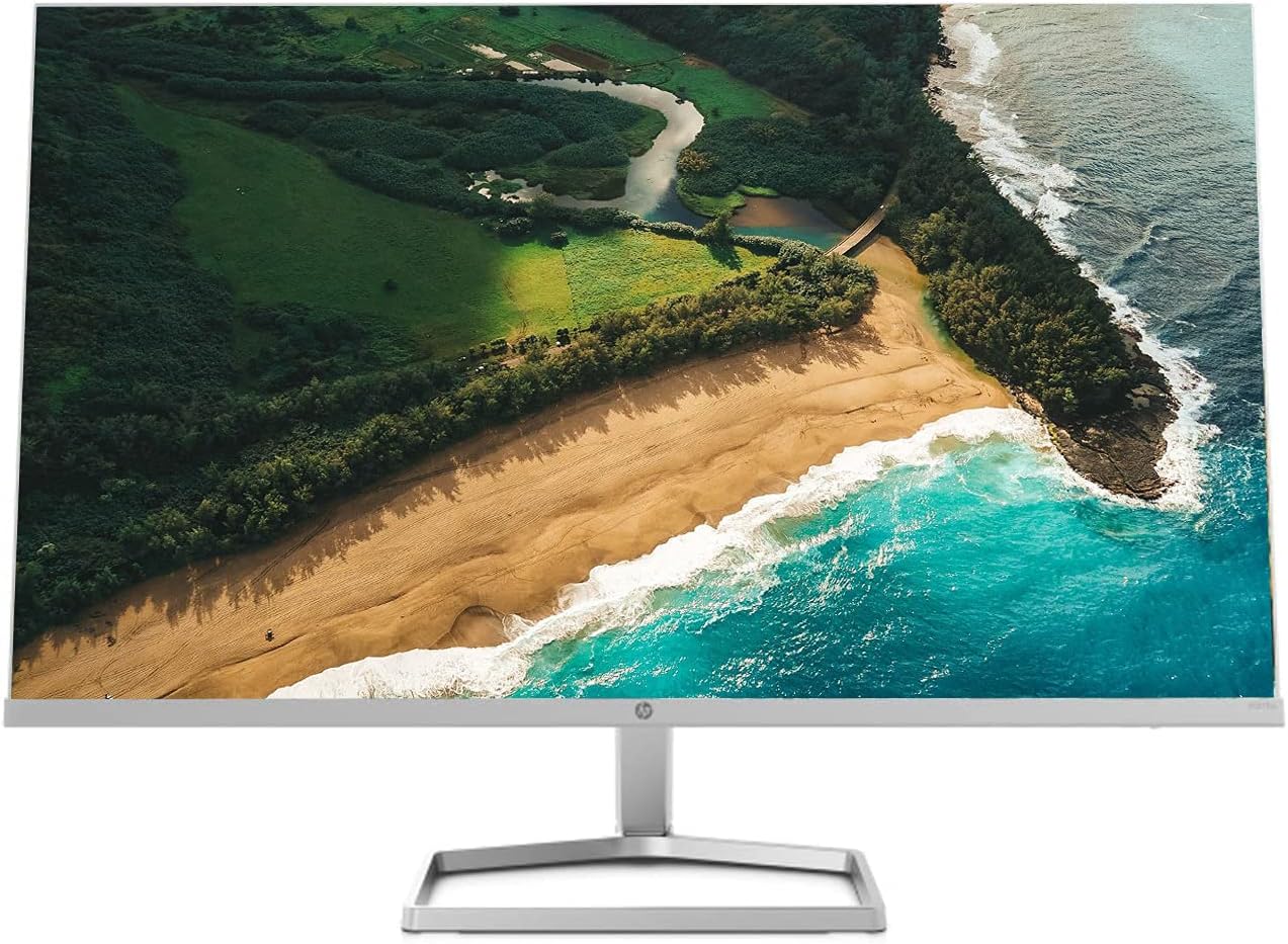 HP M27fw 27 inch FHD (1920 x 1080) 75Hz Anti-Glare Monitor, On-Screen Controls, AMD FreeSync, Low Blue Light Mode, White
