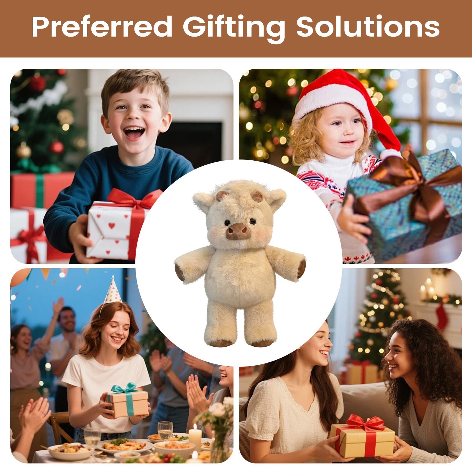 Giocattolo Di Peluche Di Cinghiale Selvatico 45 Cm Peluche Di Cinghiale Ripieno, Bambola DiPeluche Di Pecora Di Cartone Animato, Giocattolo Morbido Di Maiale, Per Bambini, Uomini, Donne - 5