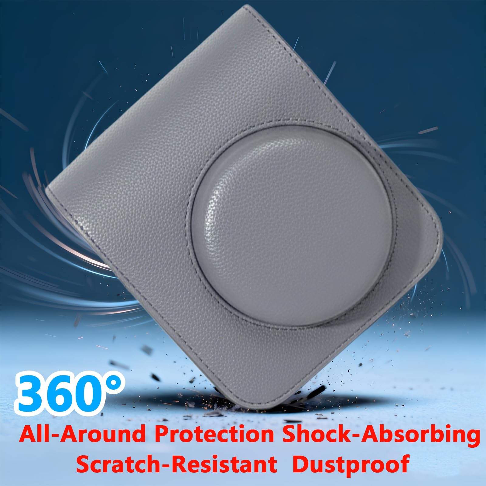 Custodia protettiva per fotocamera compatibile con Fujifilm Instax Mini 41, accessori istantanei personalizzati con 5 cornici magnetiche per foto, borsa in pelle PU con tracolla regolabile