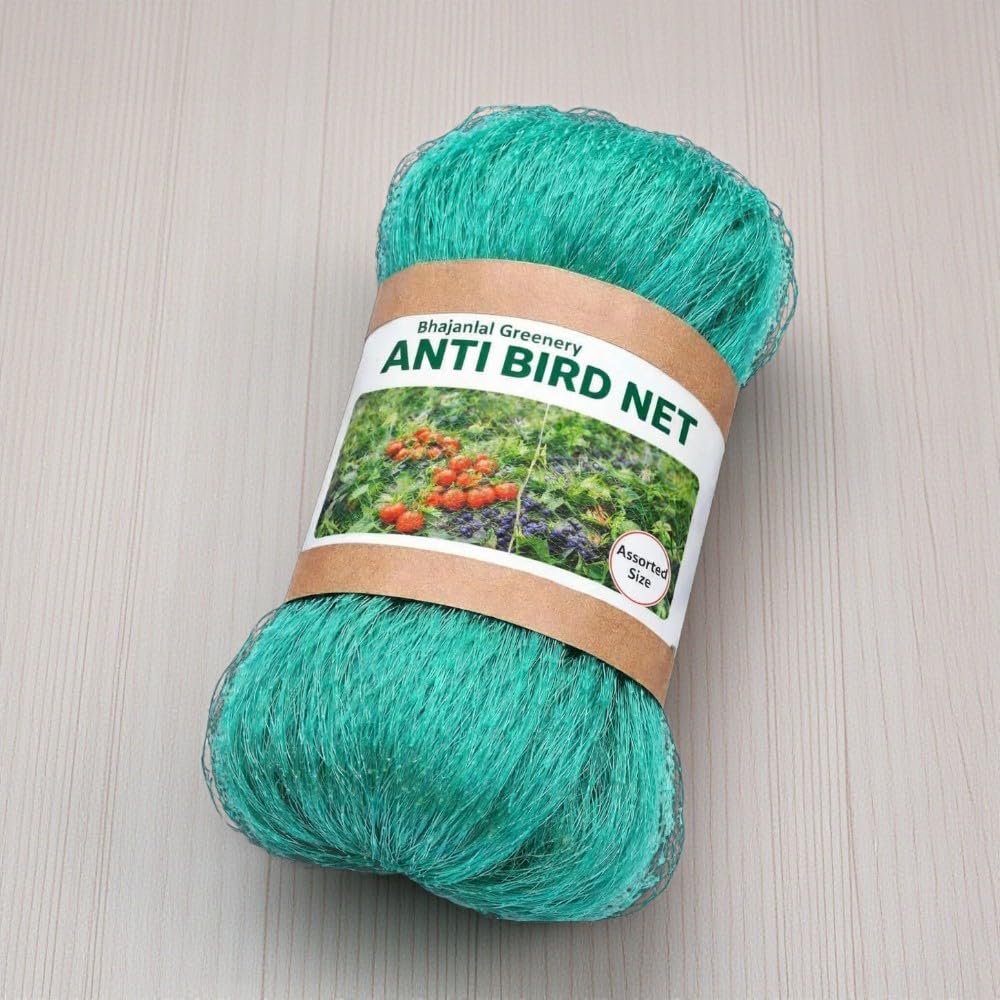 Bhajanlal Greenery 10 FT X 10 FT(100 Sq Ft) Anti Bird Net |Green | for Home & Garden Thin Agro Net