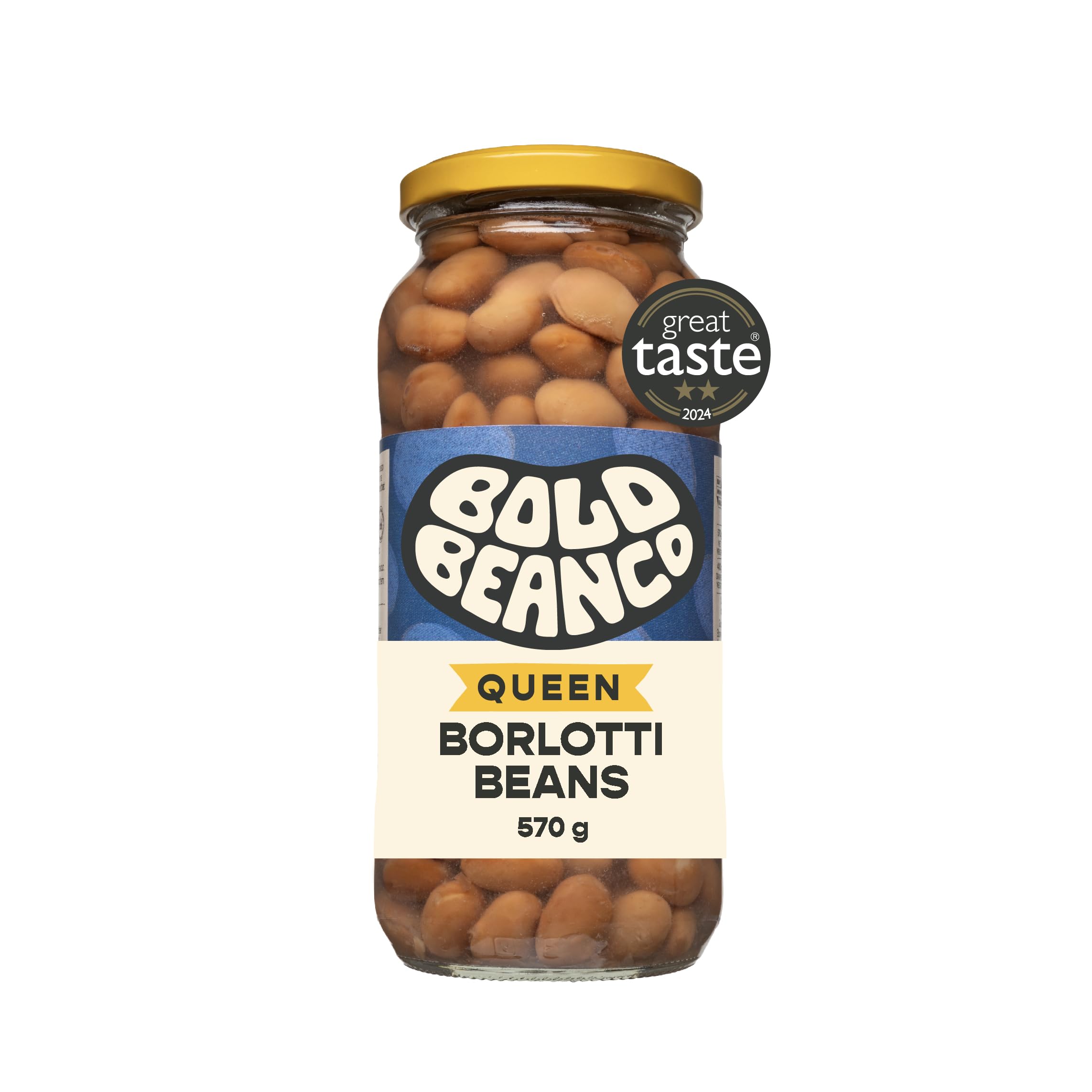 Bold Bean Queen Borlotti Beans 570g – High Protein & Fibre – Ready to Eat – Vegan, Gluten Free Pantry Staple